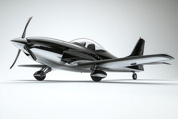 A lightweight sport airplane isolated on a white background
