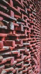 Close up view of empty brick wall texture