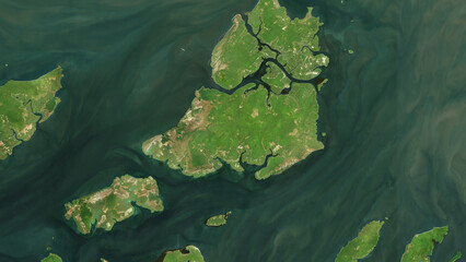 Ilha Formosa. Guinea-Bissau. Satellite, April 9, 2023