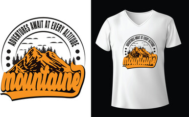 Mountain t shirt design