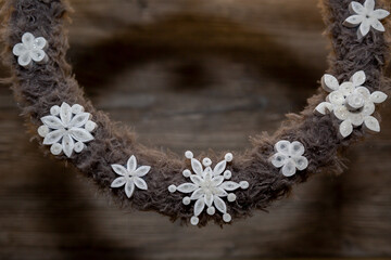 Christmas crown - handmade ornaments with raw materials