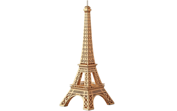 The Eiffel Tower on white background,png