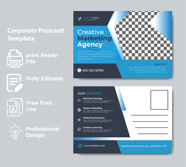 Obraz premium Creative Postcard Design Corporate Template