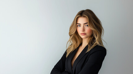 Obraz premium Confident and Elegant Businesswoman with a Vision