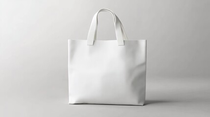 This stylish canvas tote bag is made from recycled materials and features a white exterior. Its cotton woven handles provide comfortable carrying. Pair it with casual attire for effortless style
