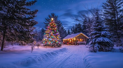 Fototapeta premium Christmas Tree Decor Inspiration for a Cozy Celebration