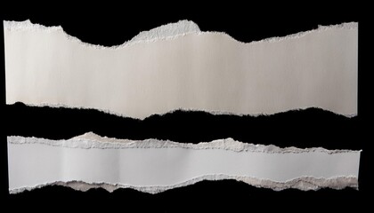 Fototapeta premium Black Background with Isolated Torn Paper Edges - Artistic and Textured Effect