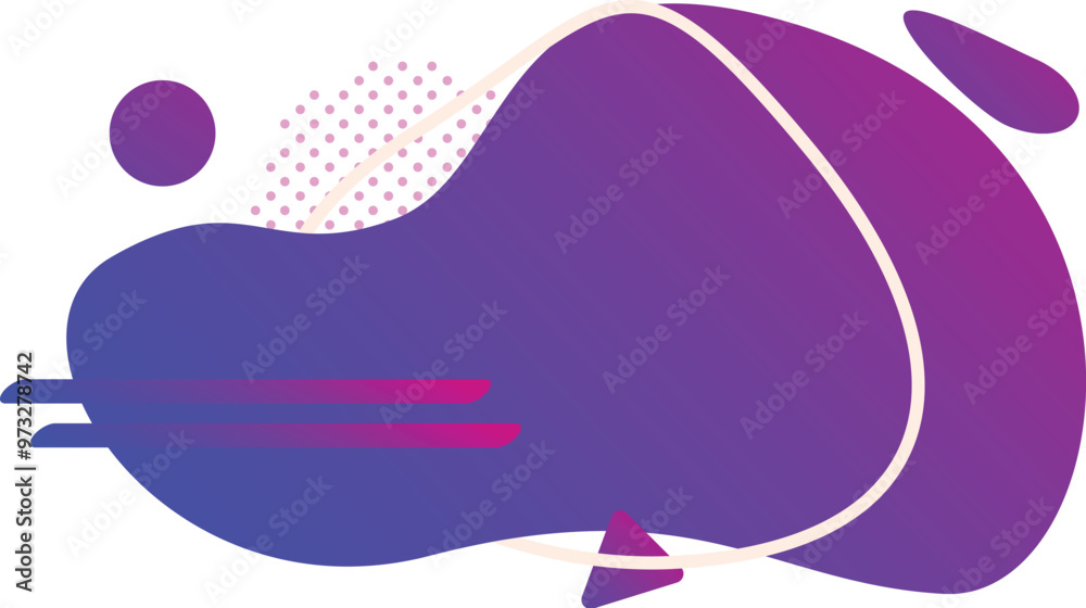Poster abstract fluid shape with gradient colors is creating a modern design element