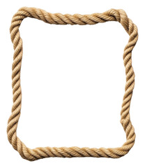 PNG Rope frame in a square shape on a white background © ColdFire
