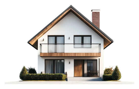 PNG Two-story modern house with garden