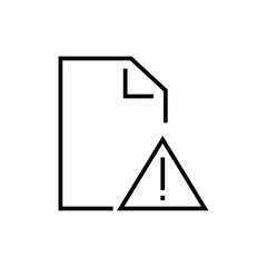 file exclamation mark error icon sign vector