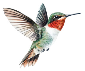 Fototapeta premium PNG Vibrant hummingbird in flight