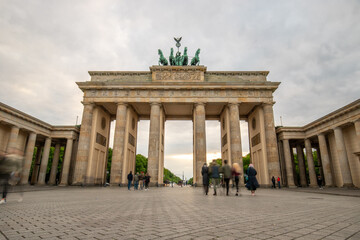 Brandenburg Gate on a rainy day in Berlin, Germany