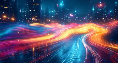 Fototapeta premium Abstract Neon Light Background for Modern Designs