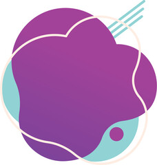 Modern abstract liquid shape with a gradient is creating a dynamic composition