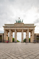 Brandenburg Gate on a rainy day in Berlin, Germany