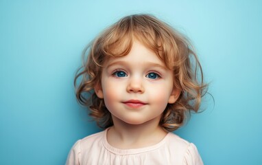 Naklejka premium Yang and Pretty smiled face on studio background