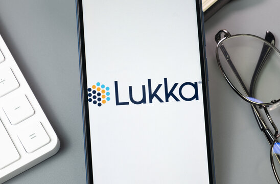 New York, USA - 30 August 2024: Lukka Logo on Phone Screen, Company Icon on Display