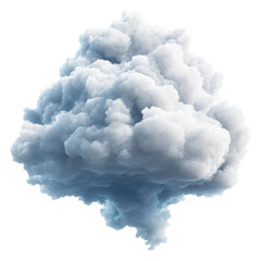 Fototapeta premium PNG Fluffy gray clouds floating in the clear sky