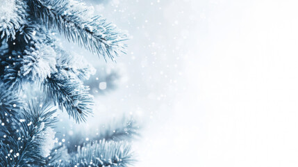 Fototapeta premium A white background with blue highlights, perfect for showcasing winter-themed products. Ideal for presentations, branding, or promoting cosmetics, cars, and food.