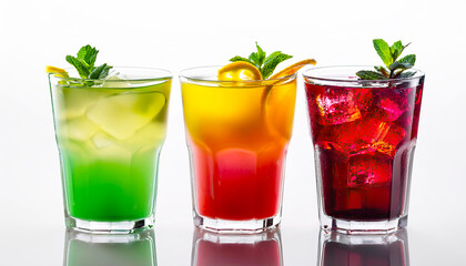Colorful cocktail on a white background