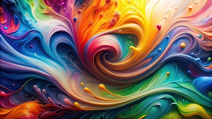 Obraz premium Colorful ink swirls mixing on white background