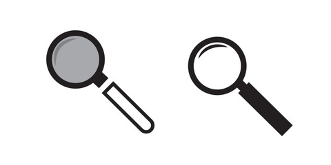 Magnifying glass icon in line style. magnifier or loupe sign isolated on transparent background, Search symbol. Vector illustration