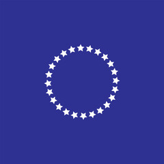 Abstract background with stars in circle. Art design circle as logo or icon. 