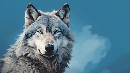 Fototapeta premium wolf in the winter