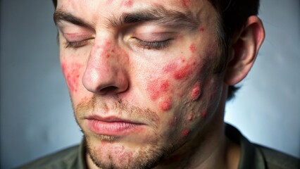 Obraz premium alergias en la piel por intoxicacion