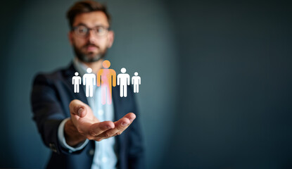 HR Leader Selecting Best Job Candidate, Recruitment and Talent Management