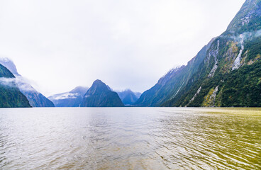 Amazing snow capped mountain surrounding the lakes