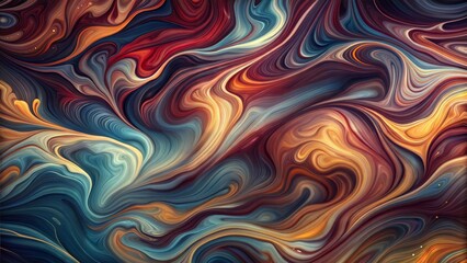 Abstract Marbled Swirls in Earthy Tones