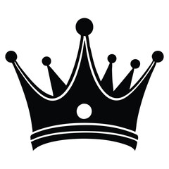 Crown Minimalist and Flat Logo Vector illustration