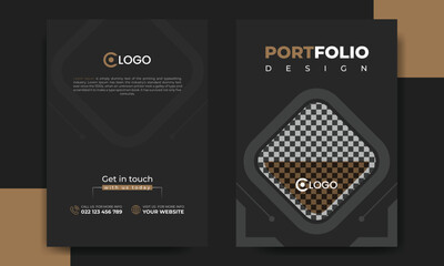 Modern Portfolio Cover Design and Company Profile or Annual Report Template.
