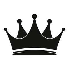 Crown Minimalist and Flat Logo Vector illustration