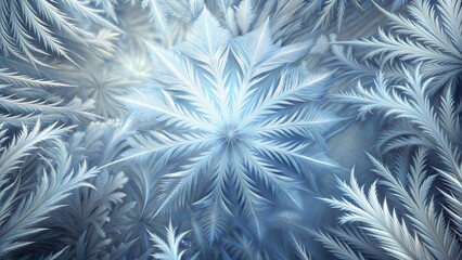 Frosted Ice Crystal Pattern, Abstract Winter Design