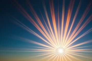 Obraz premium Stunning Solar Ray Patterns and Magical Evening Light Glow