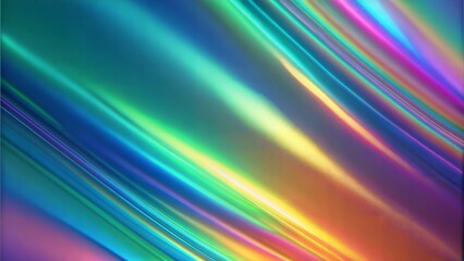 Abstract Iridescent Flowing Waves, Colorful Liquid Effect