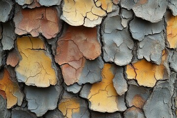 Rough bark texture of an old tree
