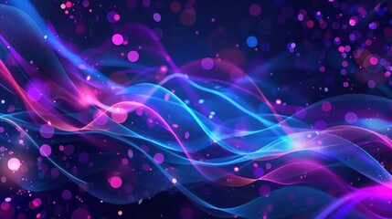 Obraz premium Abstract Swirling Neon Lights Background
