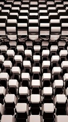 Black and white checker. 3d rendered image