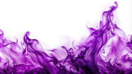 Fototapeta premium Abstract purple fire on a white background