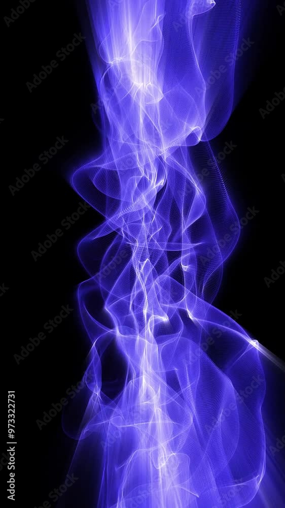 Canvas Prints hypnotic purple fractal light waves flowing in abstract motion loop