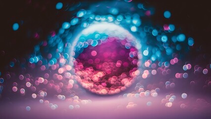 Obraz premium A bright background with blue, purple and pink bokeh effects
