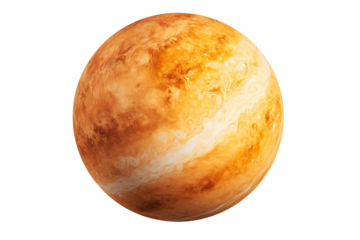 Venus planet isolated on transparent background