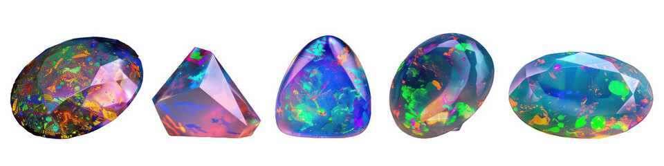 Exquisite Opal Gemstones – Triangular, Pyramid, and Oval Cut Styles