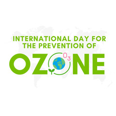 International Day for prevention of Ozone Layer, September 16, Illustration, Eps