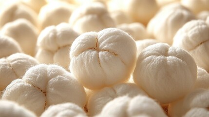 Close-up of fluffy cotton balls