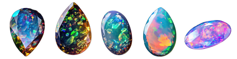 Exquisite Opal Gemstones – Triangular, Pyramid, and Oval Cut Styles